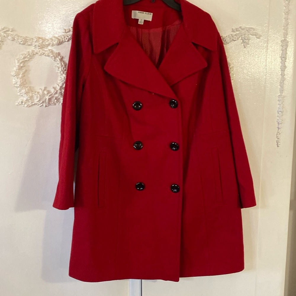 Anne Klein Double Breasted Peacoat. SZ 1X  NWOT